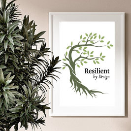 Poster RESILIENTE POR DESIGN Motivacional