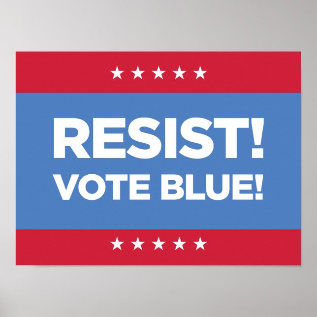 Poster Resist! Vote Blue! (Frente)