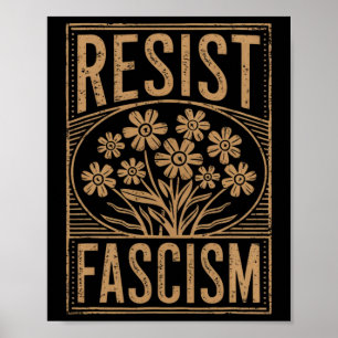 Poster Resista ao Fascismo Protesto Trump Anti Trump 3 