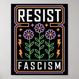 Poster Resista ao Fascismo Protesto Trump Anti Trump 7 