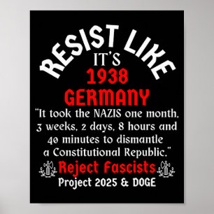 Poster Resista Como se Fosse a Alemanha de 1938