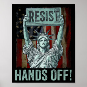 Poster Resista Estátua da Liberdade Resistência Fora as M