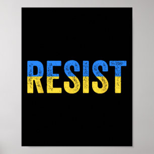 Poster Resista Fique Com O Apoio Da Ucrânia Protesto Da U