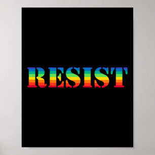 Poster Resista Orgulho - Resistência Arco-íris Vintageret