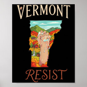 Poster Resista Protesto Político Vermont