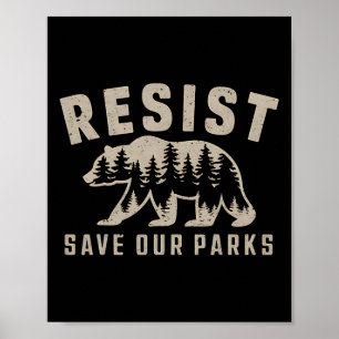 Poster Resista Salve Nossos Parques Nacionais Caminhada A