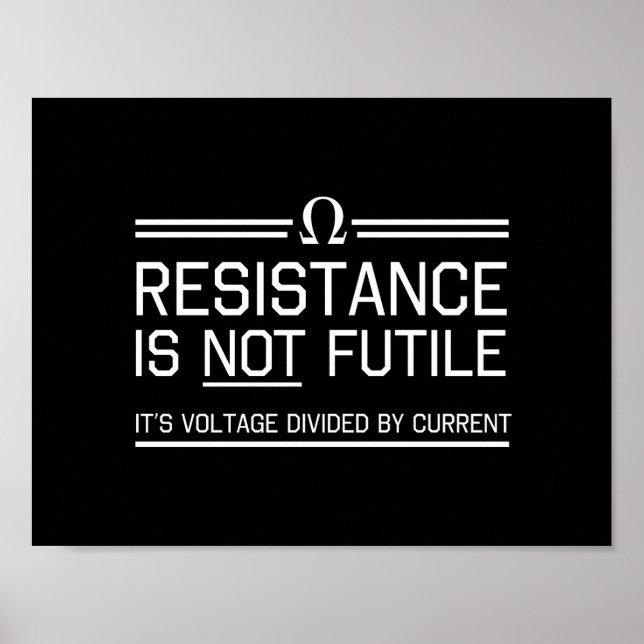 Pôster Resistance Is Not Futile (Frente)