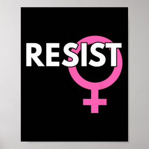 Poster Resiste A Camisas Feministas Anti-Trump