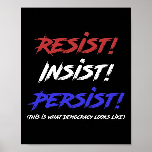 Poster Resiste À Resistência - Isto É Democracia (Frente)