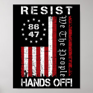 Poster Resiste as mãos ao protesto 86 47 8647 Salvamento