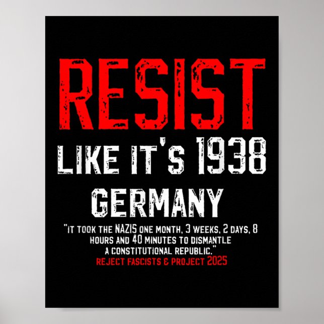 Poster Resiste Como Se A Alemanha Rejeitasse O Projeto Fa (Frente)