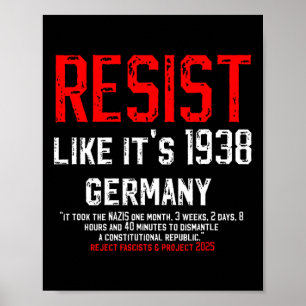 Poster Resiste como se fosse em 1938, Alemanha rejeita Fa