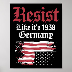 Poster Resiste Como Sua Bandeira Dos Eua De 1938