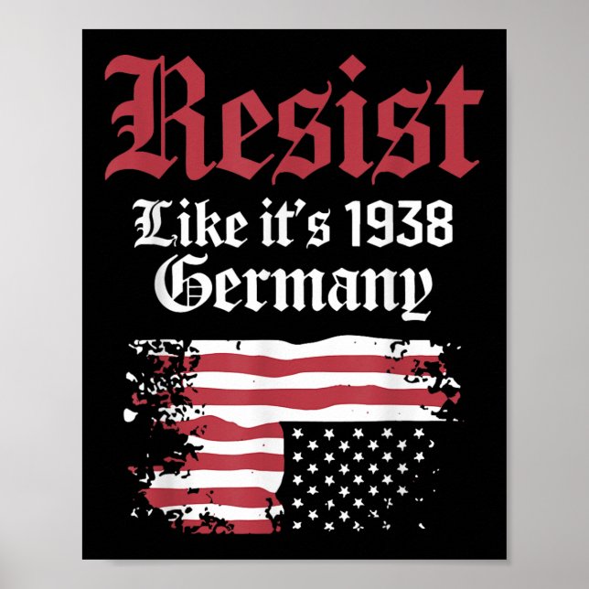 Poster Resiste Como Sua Bandeira Dos Eua De 1938 (Frente)