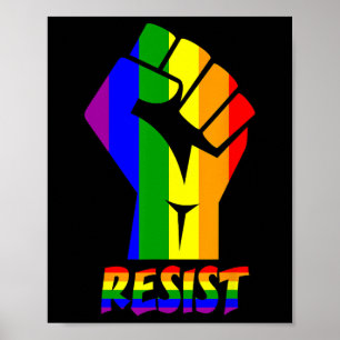 Poster Resiste Lgbt Pride Love T Shirt Gay Lésbian Legal 