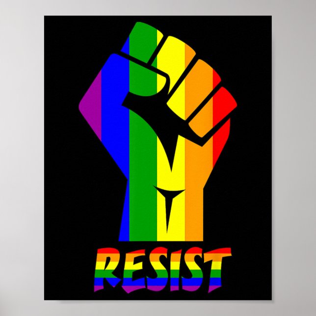 Poster Resiste Lgbt Pride Love T Shirt Gay Lésbian Legal  (Frente)