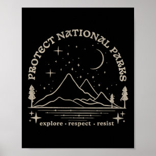 Poster Resiste Proteja Nossos Parques Nacionais Contra Tr