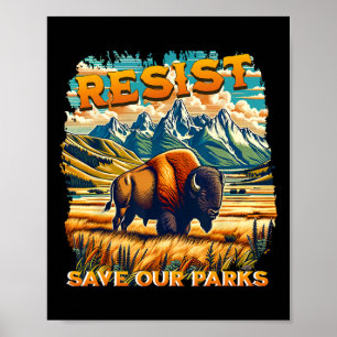 Poster Resiste Salve Nossos Parques Alt Estados Unidos Bi