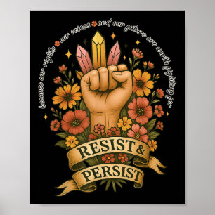 Poster Resistência A Direitos Persistentes Mulheres Prote