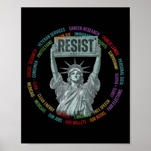 Poster Resistência À Estátua Da Liberdade Dos Eua