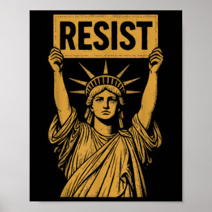 Poster Resistência À Estátua Da Liberdade Rebelde Protest