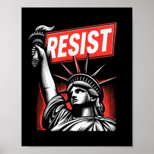 Poster Resistência À Estátua Do Ativismo Da Liberdade Pro
