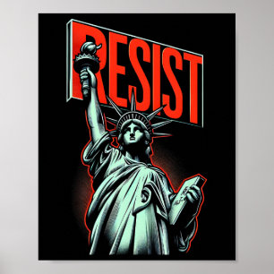 Poster Resistência À Estátua Do Ativismo Da Liberdade Pro