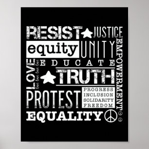 Poster Resistência à injustiça política Liberdade Verdade