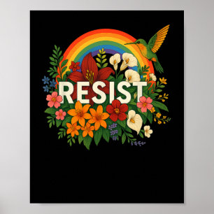 Poster Resistência a Protesto Político Anti-Trump Orgulho