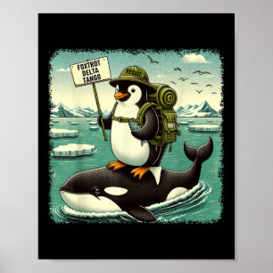 Poster Resistência Ao Ativismo Pinguim Engraçado Penguin 