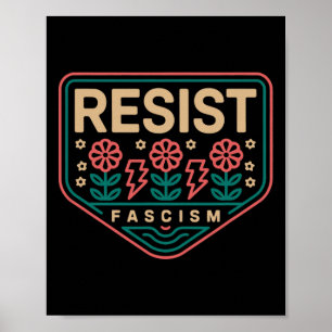 Poster Resistência ao fascismo Protesto Trump Anti Trump