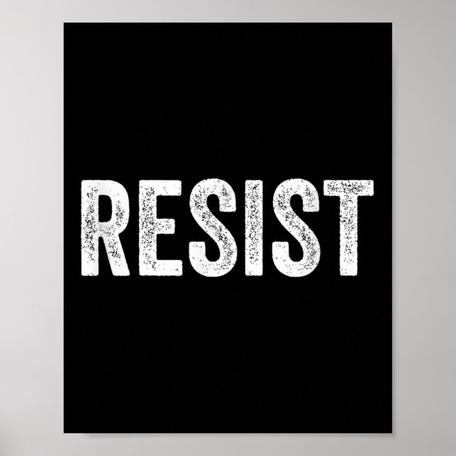 Poster Resistência ao Protesto Anti-Trump Marcha Defiante (Frente)
