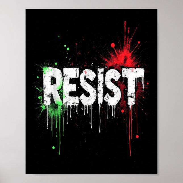 Poster Resistência ao protesto político (Frente)