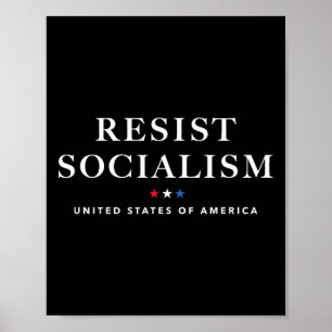 Poster Resistência ao Socialismo Anti-marxismo Anti-Socia