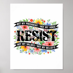 Poster Resistência aos Protestos Políticos Não É O Meu Pr
