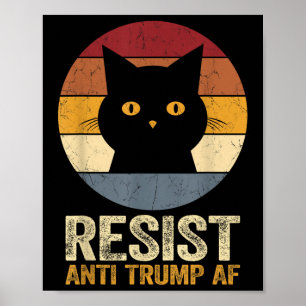 Poster Resistência Contra Trump Anti-Trump Af Funny Anti