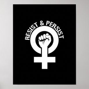 Poster Resistência feminista - resista e persista -- 
