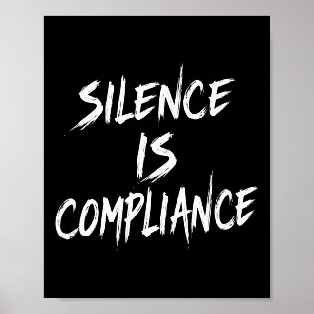 Poster Resistência O Silêncio Trump É Conformidade (Frente)