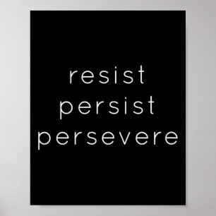 Poster Resistência Persistente - Camisa Motivadora Fo
