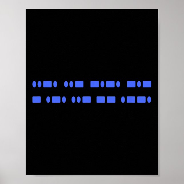 Poster Resistência Sutil F T Código Morse 8647 Rig Femini (Frente)