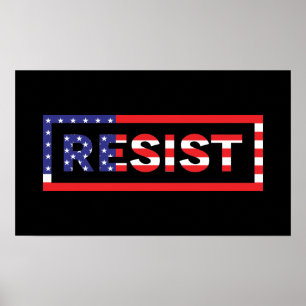 Poster RESISTENTE Bandeira dos Estados Unidos