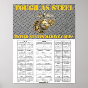 POSTER RESISTENTE COMO O USMC DO AÇO