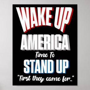 Poster Resistir Ao Acordar Nos Estados Unidos Para Ficar