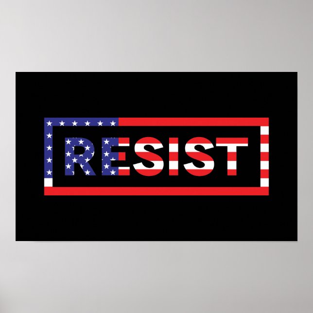 Poster RESISTIR | Bandeira dos Estados Unidos (Frente)