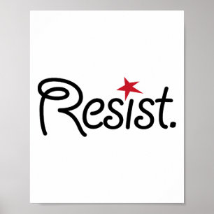 Poster Resistir, Design Anti Trump