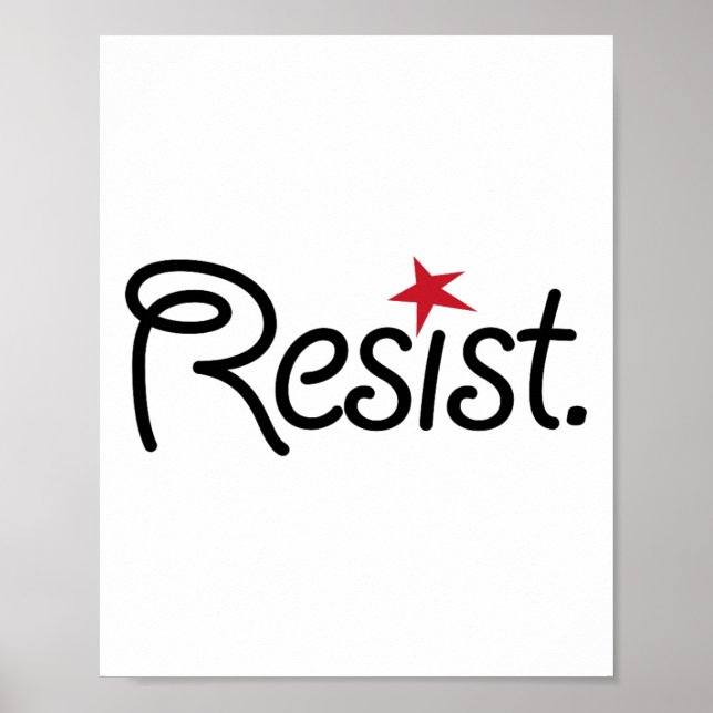 Poster Resistir, Design Anti Trump (Frente)