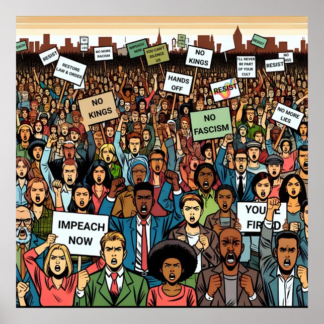 Poster Resistir e Impeitar Trump (Frente)