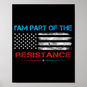 Poster Resistir Eu Faço Parte Da Resistência Anti-Trump P