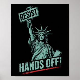 Poster Resistir – protesto Tirem as Mãos da Estátua da Li