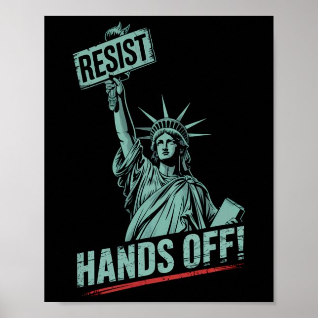 Poster Resistir – protesto Tirem as Mãos da Estátua da Li (Frente)